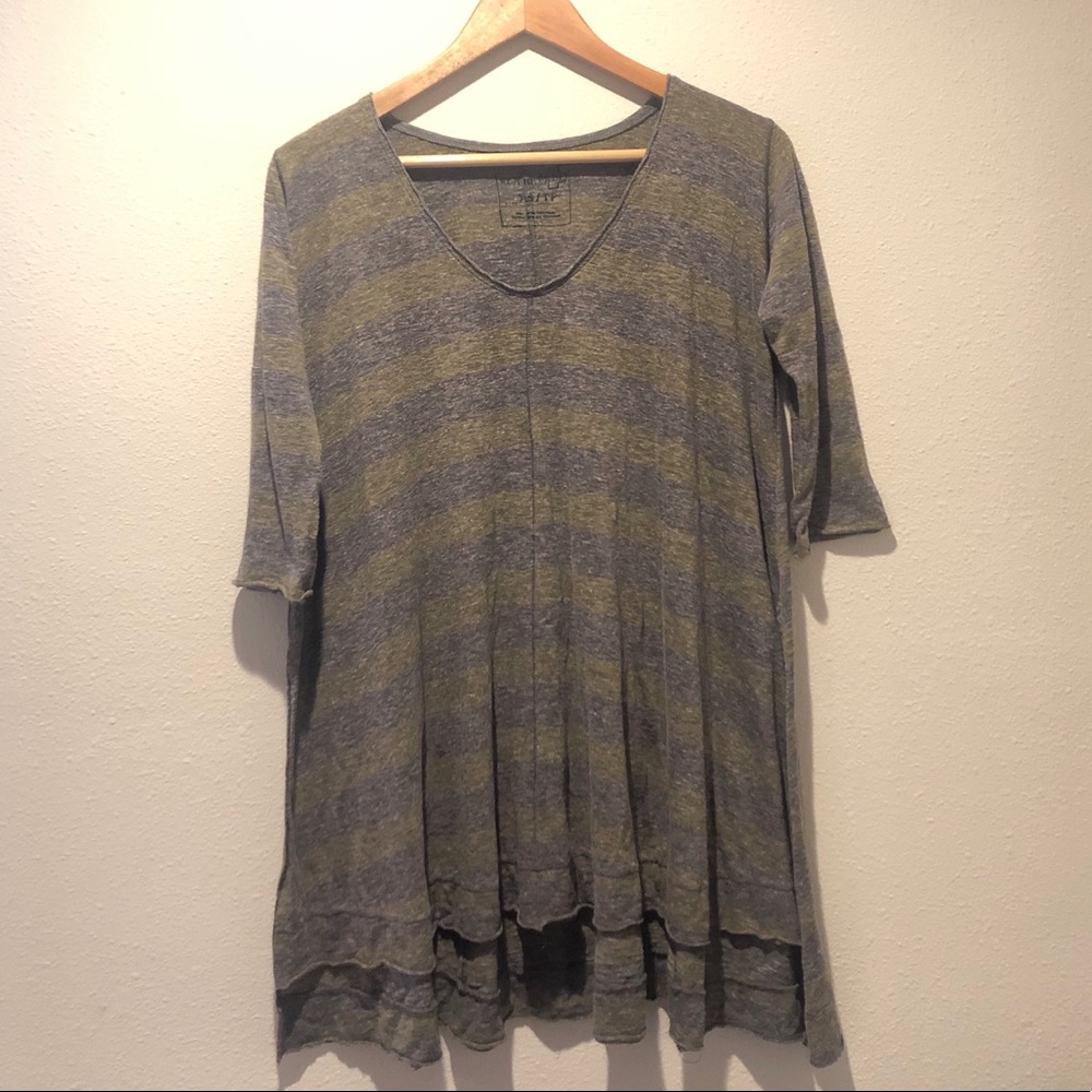 WE THE FREE Striped Flowy T-shirt Size XS